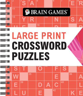 Cover Image for Brain Games - Large Print Crossword Puzzles (Arrow) -- Publications International Ltd, Spiral Bound, Comb or Coil