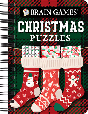 Cover Image for Brain Games - To Go - Christmas Puzzles (Stocking Cover): Volume 3 -- Publications International Ltd, Spiral Bound, Comb or Coil