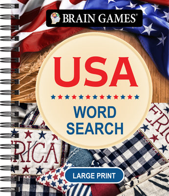 Cover Image for Brain Games - USA Word Search - Large Print -- Publications International Ltd, Spiral
