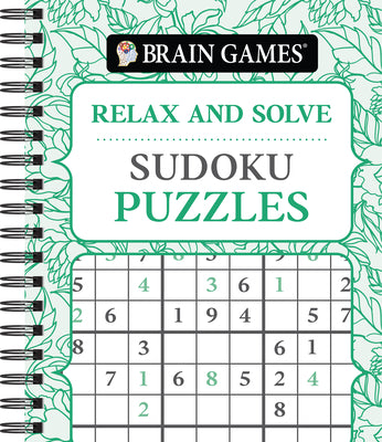 Cover Image for Brain Games - Relax and Solve: Sudoku (Pattern Cover) -- Publications International Ltd, Spiral