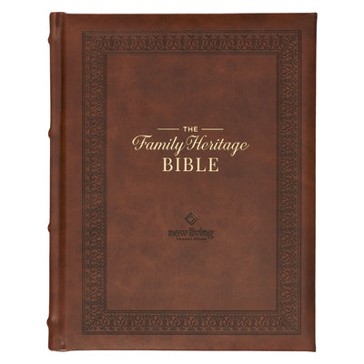 Cover Image for Nlt, the Family Heritage Bible (Hardcover, Brown) -- Christian Art Gifts, Hardcover