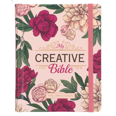 Cover Image for KJV My Creative Bible (Hardcover, Pink Floral Printed) -- Christian Art Gifts, Hardcover