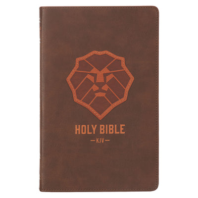 Cover Image for KJV Kids Bible, 40 Pages Full Color Study Helps, Presentation Page, Ribbon Marker, Holy Bible for Children Ages 8-12, Lion Emblem Faux Leather Flexibl -- Christian Art Gifts, Leather
