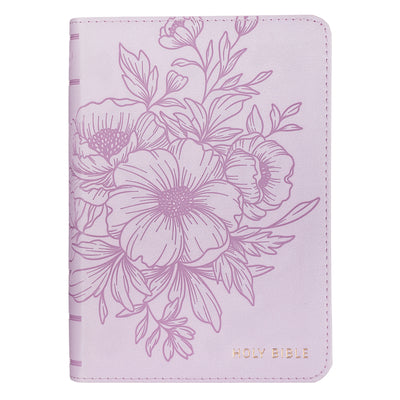 Cover Image for KJV Bible Compact Large Print (Faux Leather, Purple) -- Christian Art Gifts, Leather