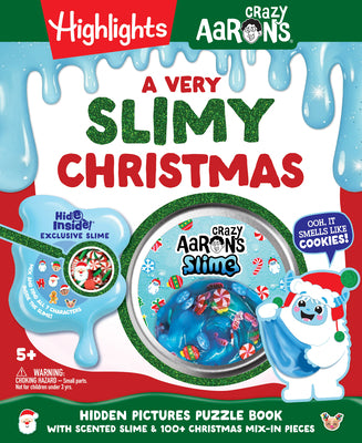 Cover Image for A Very Slimy Christmas: Hidden Pictures Activity Book with Scented Slime & 100+ Christmas Mix-In Pieces: Christmas Slime Kit -- Highlights, Hardcover