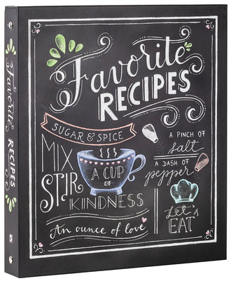 Deluxe Recipe Binder - Favorite Recipes (Chalkboard) - Write in Your Own Recipes -- New Seasons, Ringbound