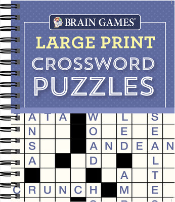 Brain Games - Large Print Crossword Puzzles (Purple) -- Publications International Ltd, Spiral