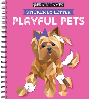 Cover Image for Brain Games - Sticker by Letter: Playful Pets (Sticker Puzzles - Kids Activity Book) -- Publications International Ltd, Spiral