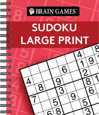 Cover Image for Brain Games - Sudoku Large Print (Red) -- Publications International Ltd, Spiral
