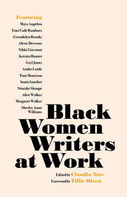 Cover Image for Black Women Writers at Work -- Claudia Tate, Paperback