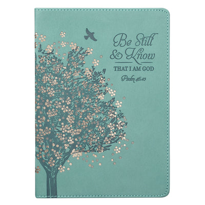 Cover Image for Journal Be Still & Know Floral -- Christian Art Gifts Inc, Leather