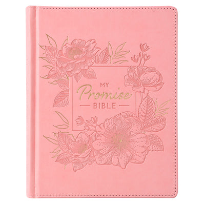 Cover Image for KJV My Promise Bible (Faux Leather Hardcover, Pink) -- Christian Art Gifts, Leather / Fine Binding