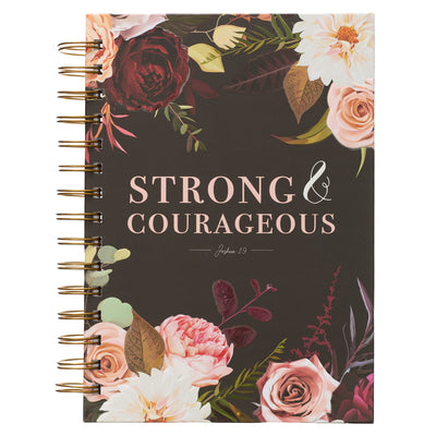 Cover Image for Large Wire Journal Strong & Courageous Prov. 31:25 -- Christian Art Gifts, Spiral