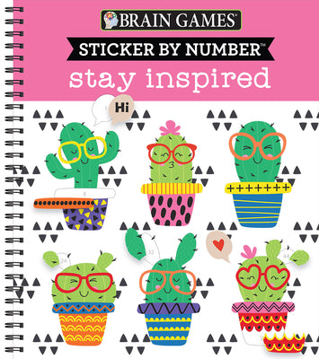Cover Image for Brain Games - Sticker by Number: Stay Inspired -- Publications International Ltd, Spiral