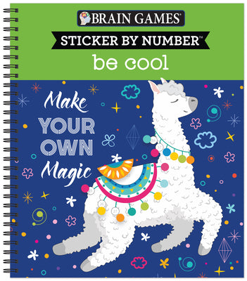 Cover Image for Brain Games - Sticker by Number: Be Cool -- Publications International Ltd, Spiral