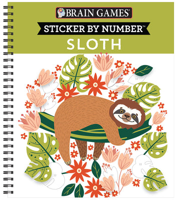 Cover Image for Brain Games - Sticker by Number: Sloth -- Publications International Ltd, Spiral