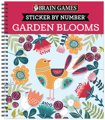 Cover Image for Brain Games - Sticker by Number: Garden Blooms -- Publications International Ltd, Spiral