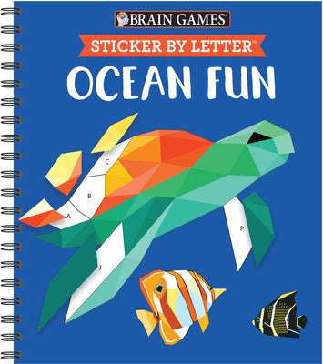 Cover Image for Brain Games - Sticker by Letter: Ocean Fun (Sticker Puzzles - Kids Activity Book) [With Sticker(s)] -- Publications International Ltd, Spiral