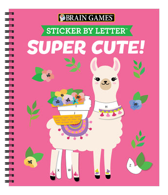 Cover Image for Brain Games - Sticker by Letter: Super Cute! -- Publications International Ltd, Spiral