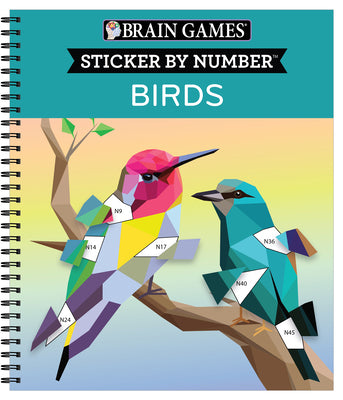 Cover Image for Brain Games - Sticker by Number: Birds -- Publications International Ltd, Spiral