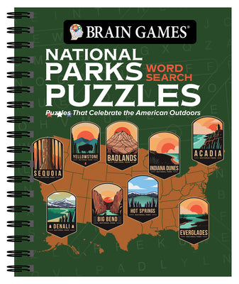 Cover Image for Brain Games - National Parks Word Search Puzzles: Puzzles That Celebrate the American Outdoors -- Publications International Ltd, Spiral