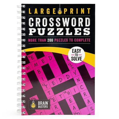 Cover Image for Large Print Crossword Puzzles Pink: More Than 200 Puzzles to Complete -- Parragon Books, Spiral