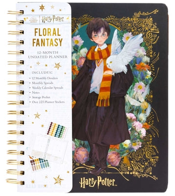 Cover Image for Harry Potter: Floral Fantasy 12-Month Undated Planner: (Harry Potter School Planner School, Harry Potter Gift, Harry Potter Stationery, Undated Planne -- Insights, Spiral