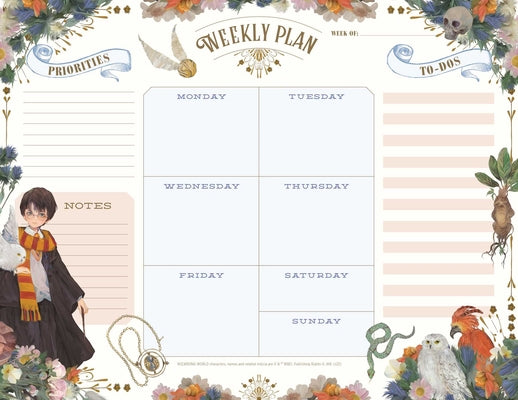 Cover Image for Harry Potter: Floral Fantasy Weekly Planner Notepad -- Insights, Paperback