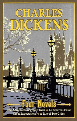 Cover Image for Charles Dickens Four Novels (Deluxe Leatherbound Edition): The Adventures of Oliver Twist, a Christmas Carol, Great Expectations, a Tale of Two Cities -- Charles Dickens, Leather
