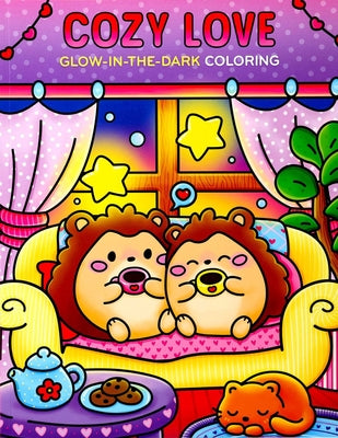 Cover Image for Cozy Love Glow-In-The-Dark Coloring -- Editors of Thunder Bay Press, Paperback