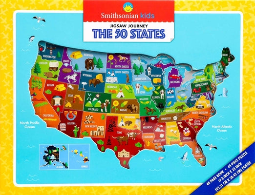 Cover Image for Smithsonian Kids Jigsaw Journeys: The 50 States Jigsaw Puzzle for Kids -- Ruth Strother, Other