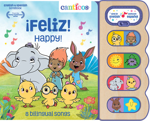 Cover Image for Canticos ¡Feliz! / Happy! (Bilingual): 8 Bilingual Songs -- Cottage Door Press, Board Books