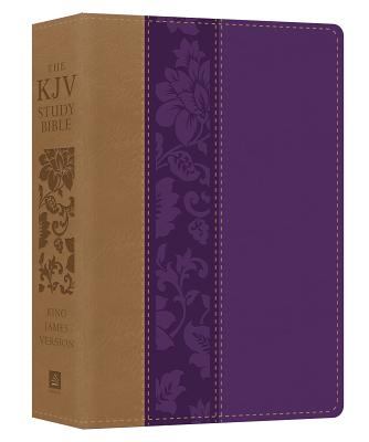 Cover Image for The KJV Study Bible - Large Print [violet Floret] -- Barbour Bibles, Imitation Leather