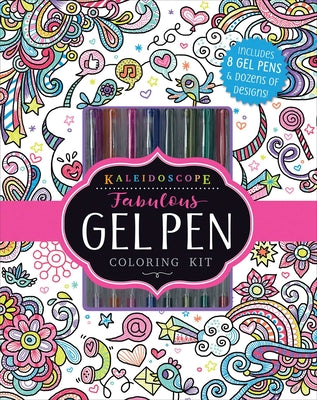 Kaleidoscope: Fabulous Gel Pen Coloring Kit: Includes 8 Gel Pens and Dozens of Designs! [With Pens/Pencils] -- Editors of Silver Dolphin Books, Paperback
