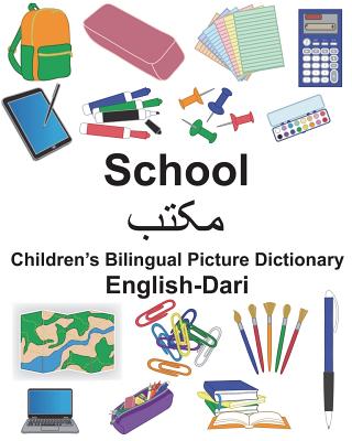 Cover Image for English-Dari School Children's Bilingual Picture Dictionary -- Suzanne Carlson, Paperback