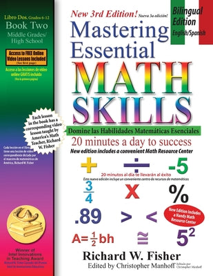 Cover Image for Mastering Essential Math Skills Book 2, Bilingual Edition - English/Spanish -- Richard W. Fisher, Paperback