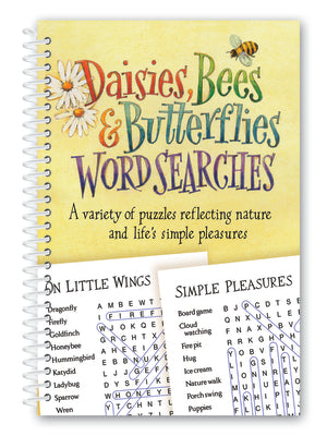 Cover Image for Daisies, Bees & Butterflies Word Searches -- Product Concept Editors, Spiral