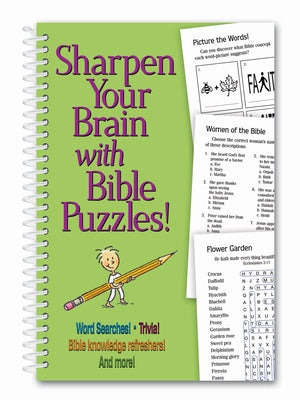 Cover Image for Sharpen Your Brain with Bible Puzzles! -- Product Concept Editors, Spiral Bound, Comb or Coil