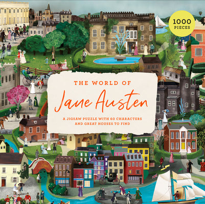 Cover Image for The World of Jane Austen 1000 Piece Puzzle: A Jigsaw Puzzle with 60 Characters and Great Houses to Find -- John Mullan, Other