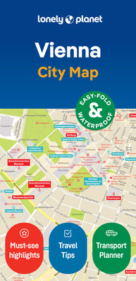 Cover Image for Lonely Planet Vienna City Map: Durable, Waterproof, Easy-Fold Planning Map with Attractions & Walking Tours -- Lonely Planet, Folded