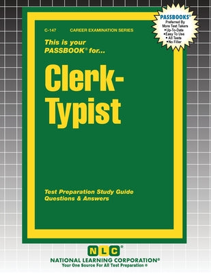 Cover Image for Clerk-Typist -- Passbooks, Paperback