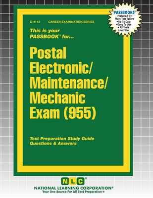 Cover Image for Postal Electronic/Maintenance/Mechanic Examination (955) -- Passbooks, Paperback