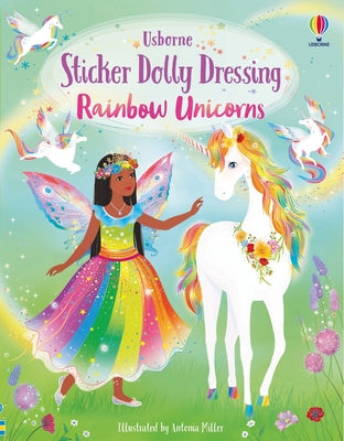 Cover Image for Sticker Dolly Dressing Rainbow Unicorns -- Fiona Watt, Paperback