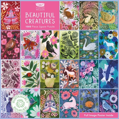 Cover Image for Adult Sustainable Jigsaw Puzzle Lee Foster-Wilson: Beautiful Creatures: 1000-Pieces. Ethical, Sustainable, Earth-Friendly -- Flame Tree Studio, Other