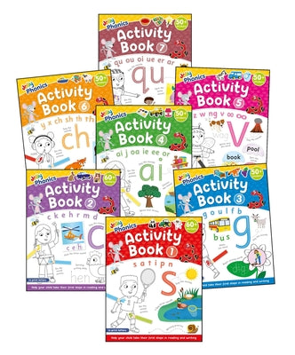 Cover Image for Jolly Phonics Activity Books 1-7: In Print Letters (American English Edition) -- Sara Wernham, Paperback