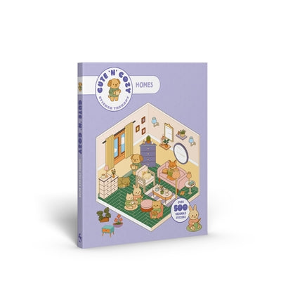 Cover Image for Cute 'n' Cozy Sticker Therapy: Homes: Over 500 Reusable Stickers! -- Skittledog, Paperback