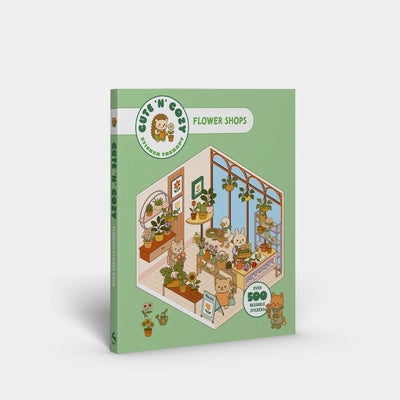 Cover Image for Cute 'n' Cozy Sticker Therapy: Flower Shop: Over 500 Reusable Stickers! -- Skittledog, Paperback