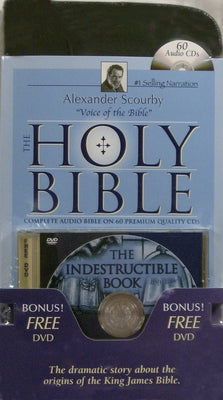 Cover Image for Alexander Scourby Bible-KJV [With The Indestructible Book] -- Alexander Scourby, Compact Disc