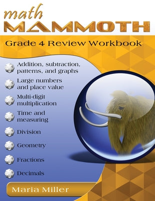 Cover Image for Math Mammoth Grade 4 Review Workbook -- Maria Miller, Paperback