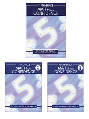 Cover Image for Fifth Grade Math with Confidence Complete Bundle -- Kate Snow, Paperback